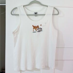 Disney Vintage Y2K White Bambi Tank Top